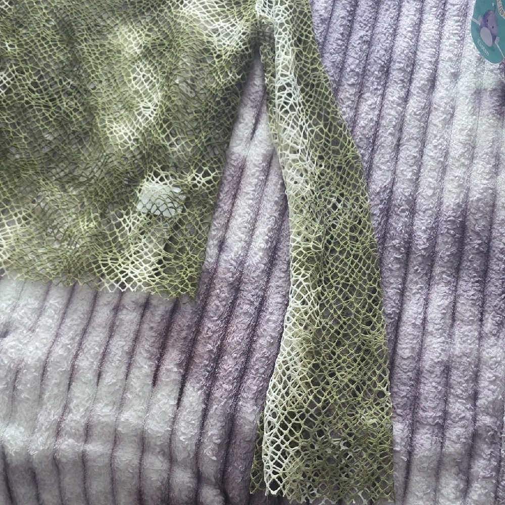 OAK + FORT Olive Open-Knit Scoop Neck Sweater - Picture 2 of 5